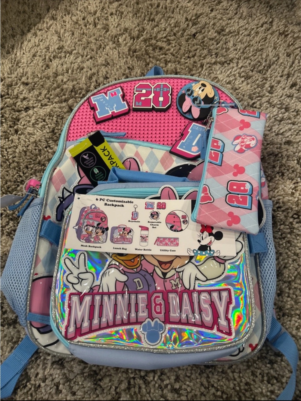 Kids Backpack Set - Pink & Blue